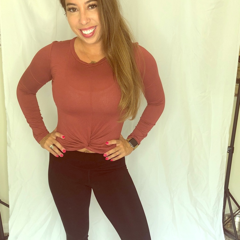 Rust Colored Mid-Drift Top